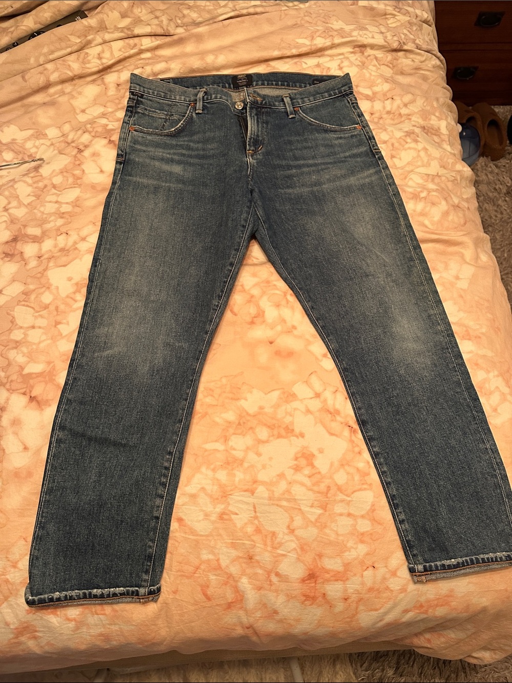 Citizens Of Humanity Women's Blue Cropped Ankle Jeans